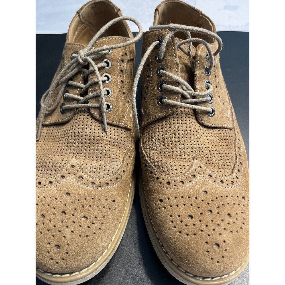Johnston & Murphy Wingtip Dress Shoes Suede Brown Leather Lace Up Men’s 8M - Picture 12 of 16